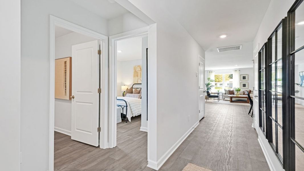 Furnished interior in a model home at Stella Bluffs in Stella (Image 12). Furnished interior in a model home at Stella Bluffs in Stella (Image 12).