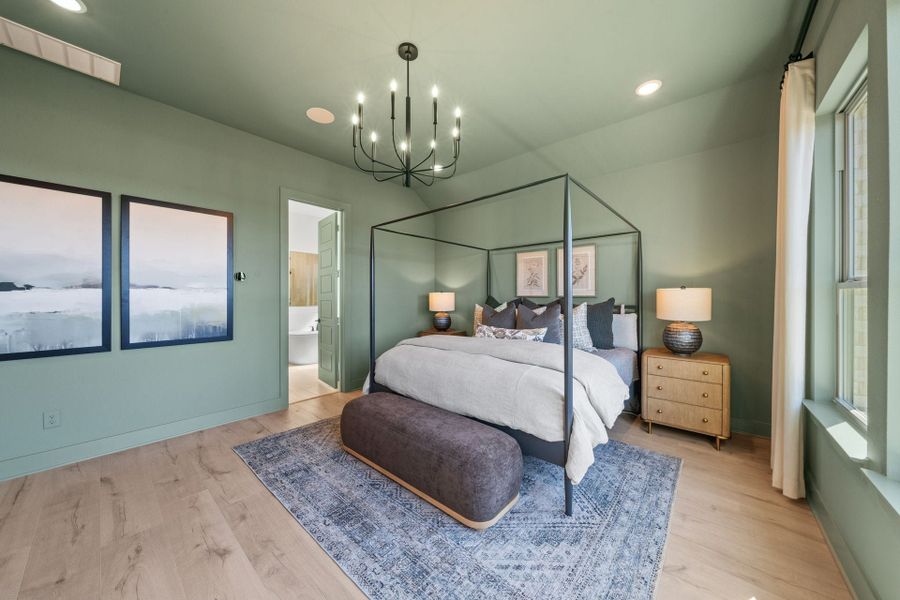 Furnished interior in a model home at Chaparral Park in Oak Point (Image 23).