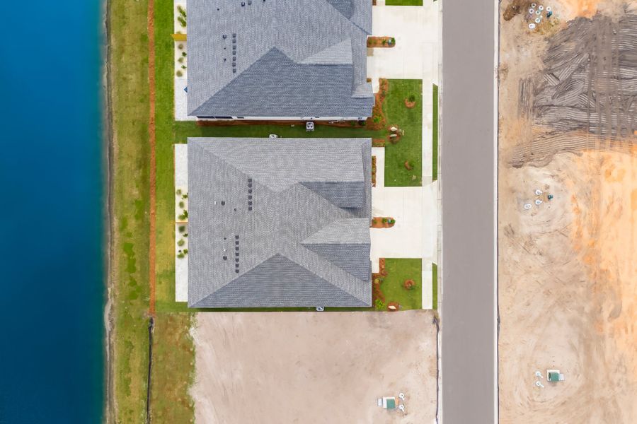 Aerial view of the The Villas at Longleaf Park, a Watersound Origins® community community in Inlet Beach, FL, showing layout and nearby surroundings (Image 20).