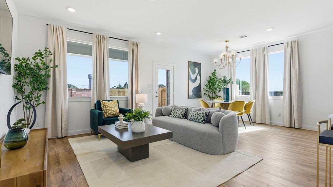 Furnished interior in a model home at Murphy Village in Missouri City (Image 7).