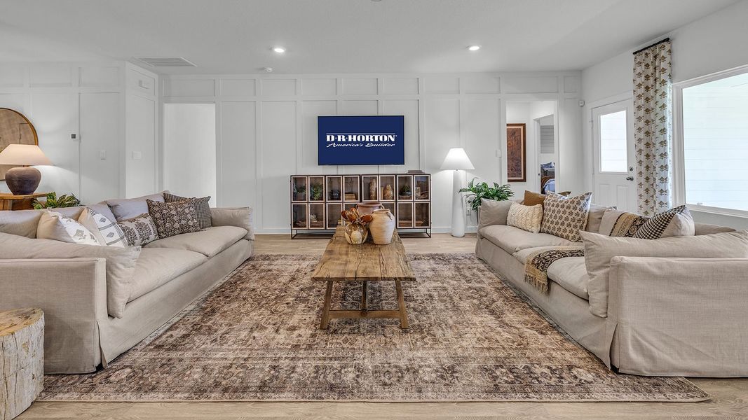 Furnished interior in a model home at Sonoma Oaks in Fredericksburg (Image 18).
