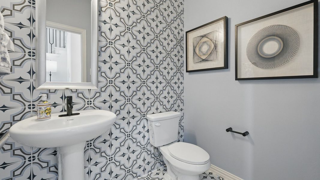 Furnished interior in a model home at Westridge Journey in McKinney (Image 25).