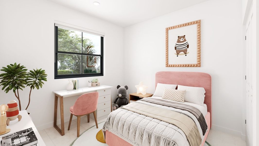 Furnished interior in a model home at Palm Villas in Leisure City (Image 5).