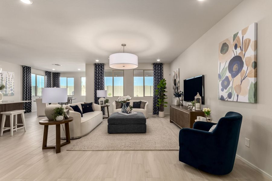 Furnished interior in a model home at Agave Springs at Teravalis in Buckeye (Image 6).
