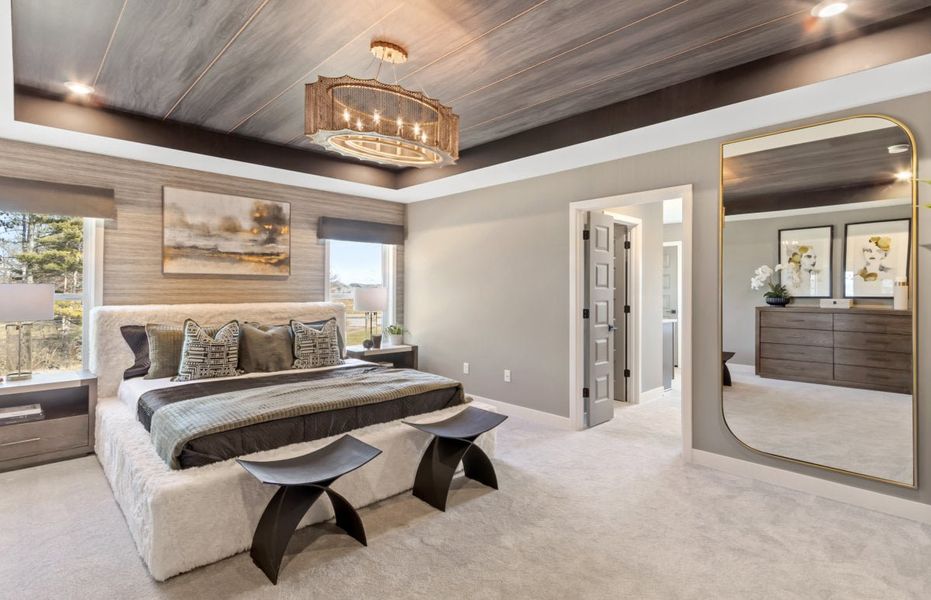 Furnished interior in a model home at Veranda Manor in Canton (Image 29).
