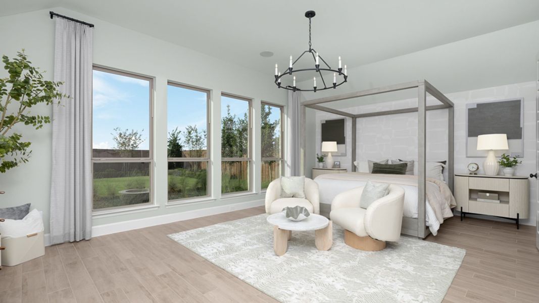 Furnished interior in a model home at Myrtle Creek 60' in Waxahachie (Image 9).