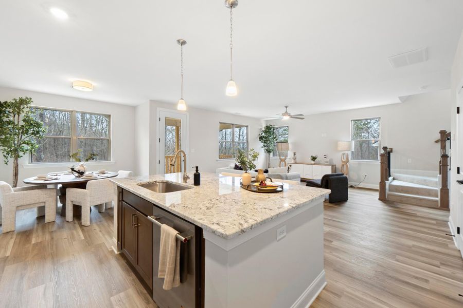 Furnished interior in a model home at Hamilton on Hunter West in Ooltewah (Image 7).
