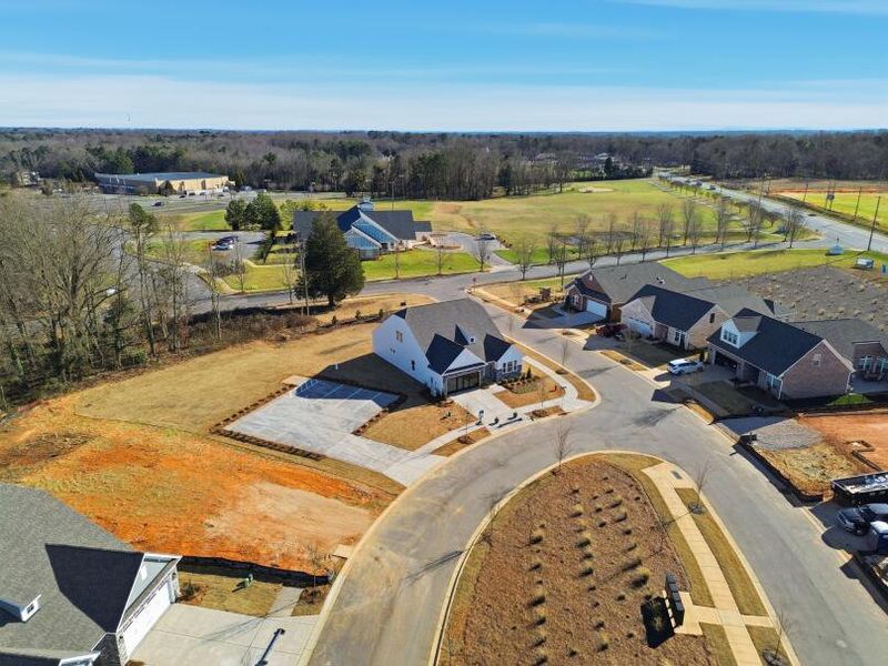 Aerial view of the Founders Landing | 55+ Community community in Gastonia, NC, showing layout and nearby surroundings (Image 4).