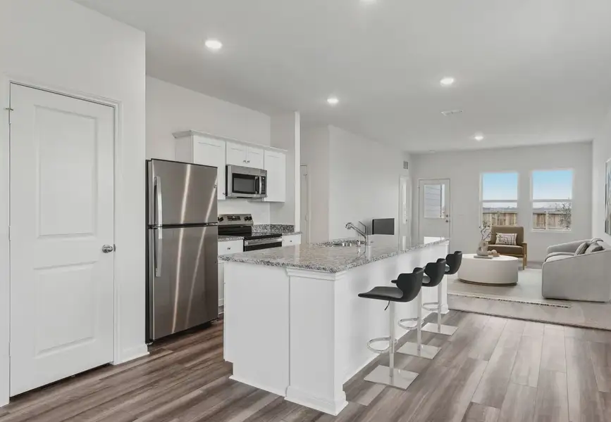 Furnished interior in a model home at Willow Springs in Creedmoor (Image 3).