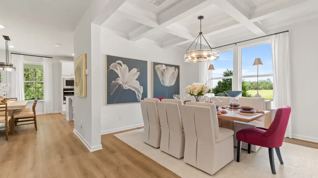 Furnished interior in a model home at Everson Pointe in Snellville (Image 4).