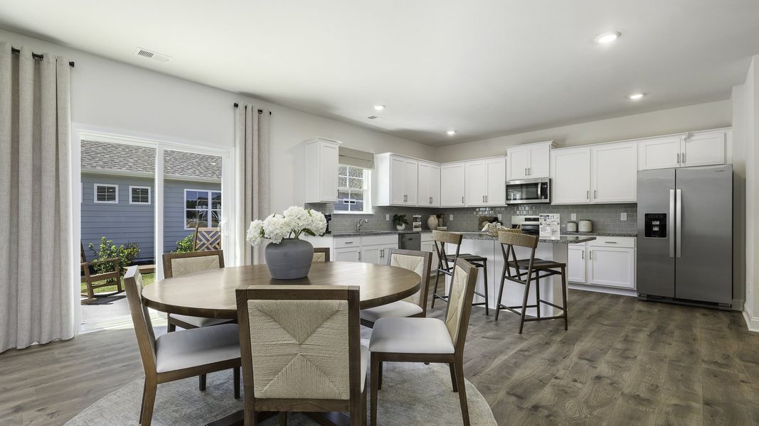 Furnished interior in a model home at The Preserve at Kinsley in Jamestown (Image 8).