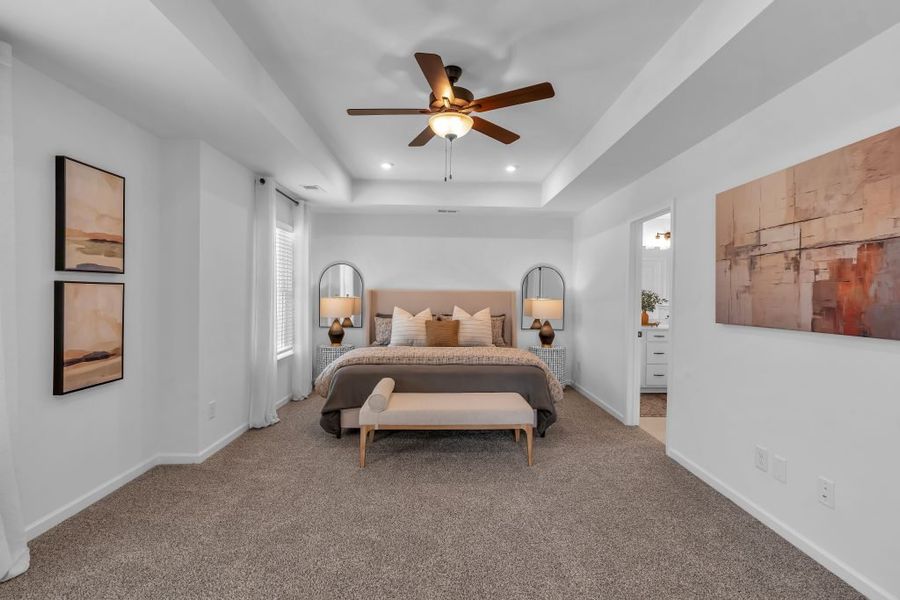 Furnished interior in a model home at The Overlook at Factory Shoals in Mableton (Image 28).