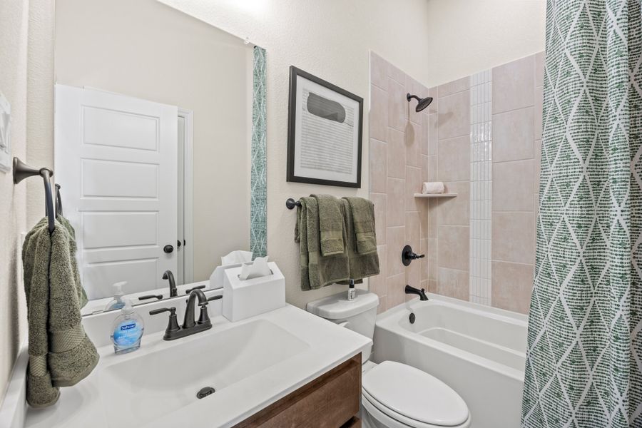 Furnished interior in a model home at Waterford Park in Weatherford (Image 33).