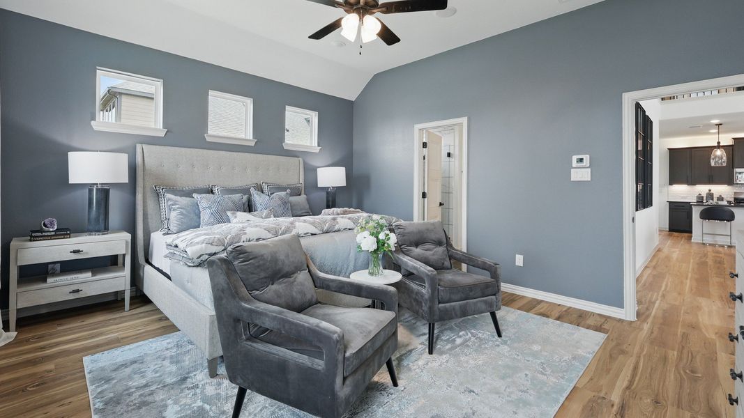 Furnished interior in a model home at Westridge Journey in McKinney (Image 28).