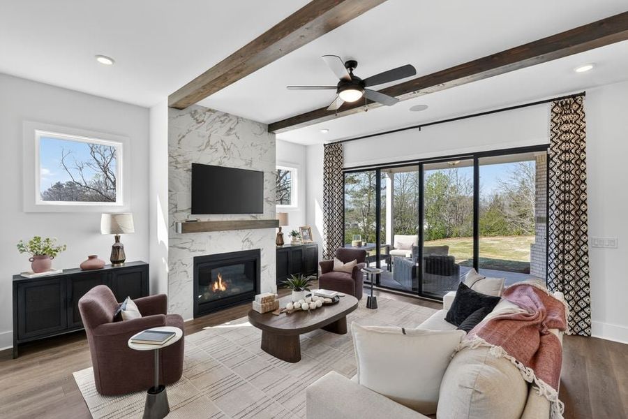 Furnished interior in a model home at Wayt Farm in Cumming (Image 7).