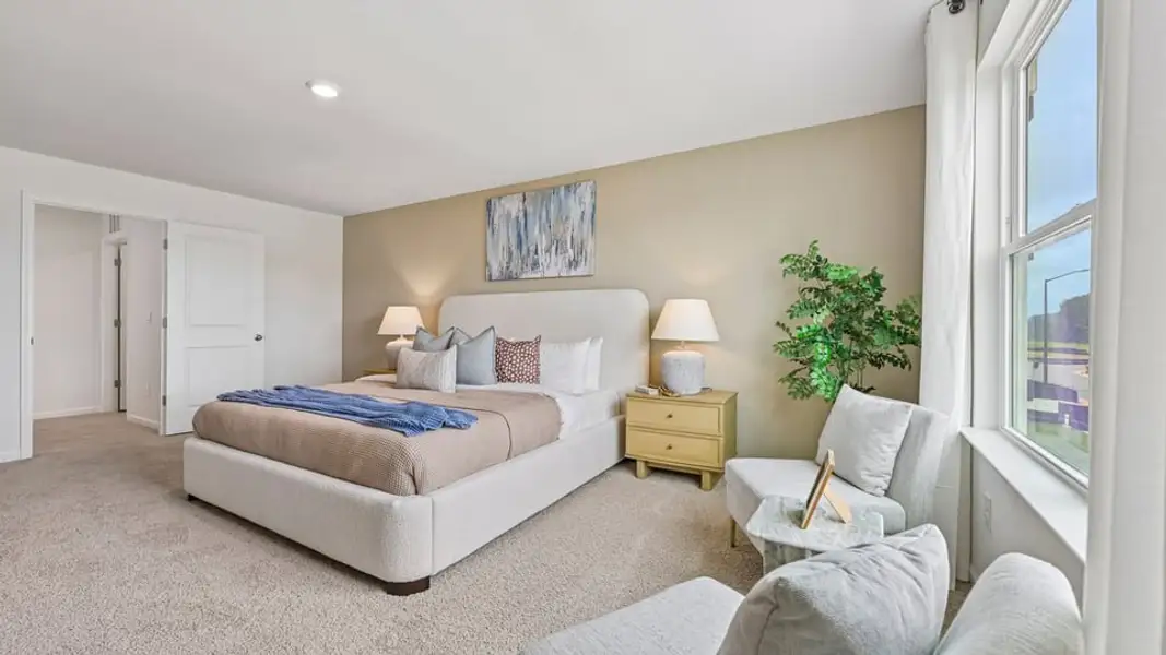 Furnished interior in a model home at Collins Ridge in Hillsborough (Image 37).