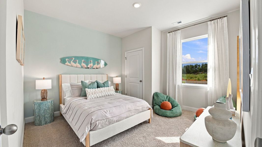 Furnished interior in a model home at West New Bern in New Bern (Image 35).