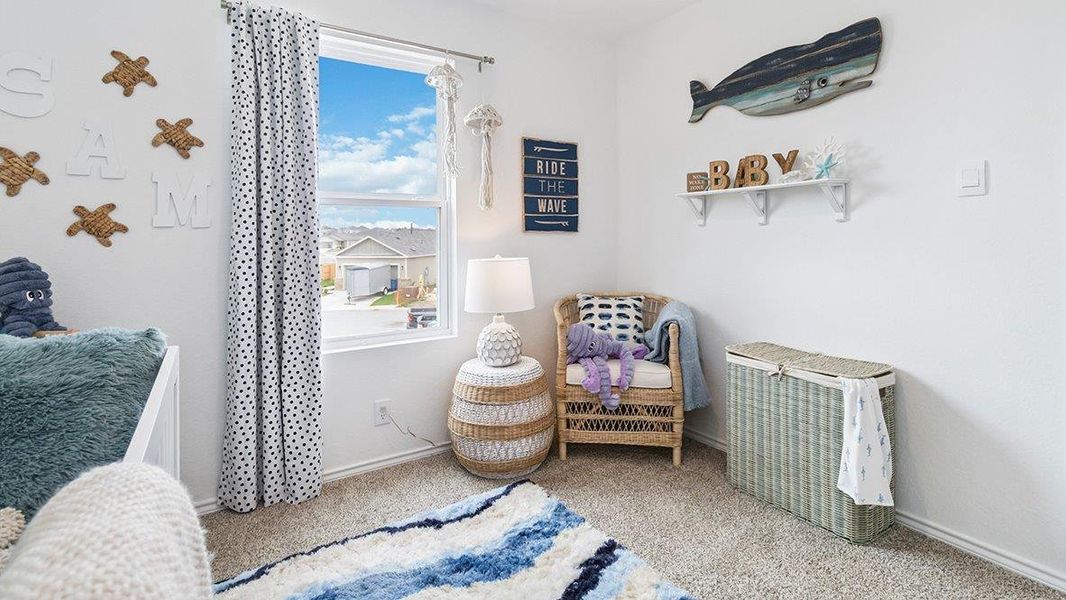 Furnished interior in a model home at Blue Ridge Ranch in San Antonio (Image 31).