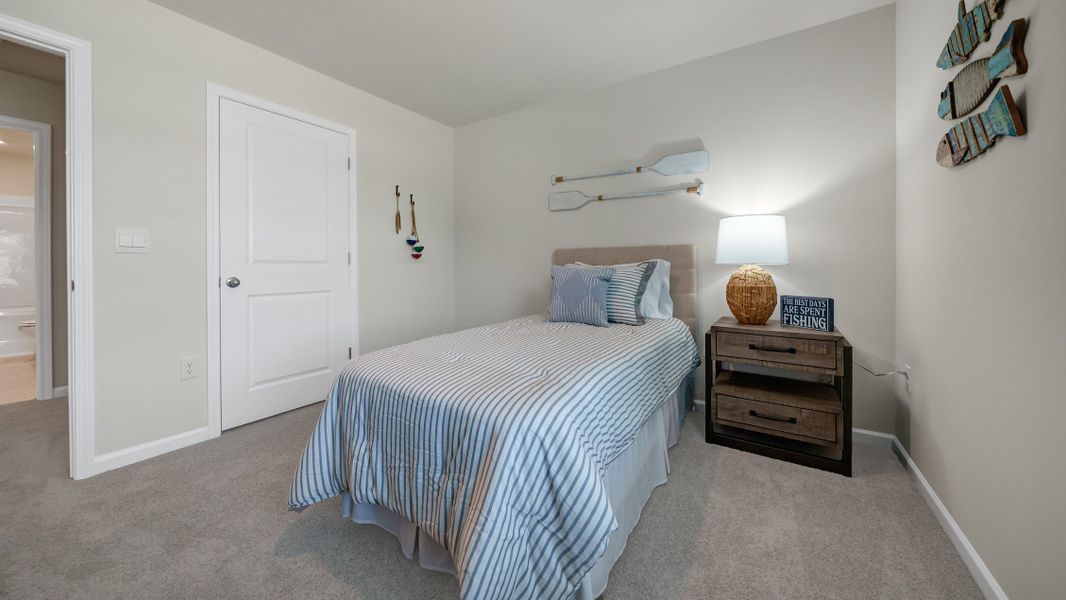 Furnished interior in a model home at South Haven in Camden (Image 35).