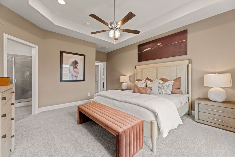 Furnished interior in a model home at Creekside in Royse City (Image 39).