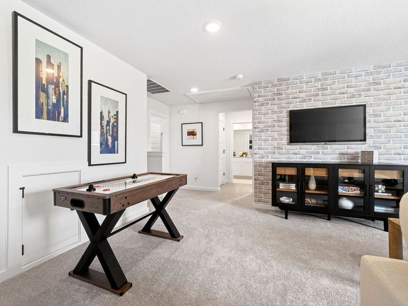Furnished interior in a model home at Parks at Foster Crossing in Anna (Image 25).