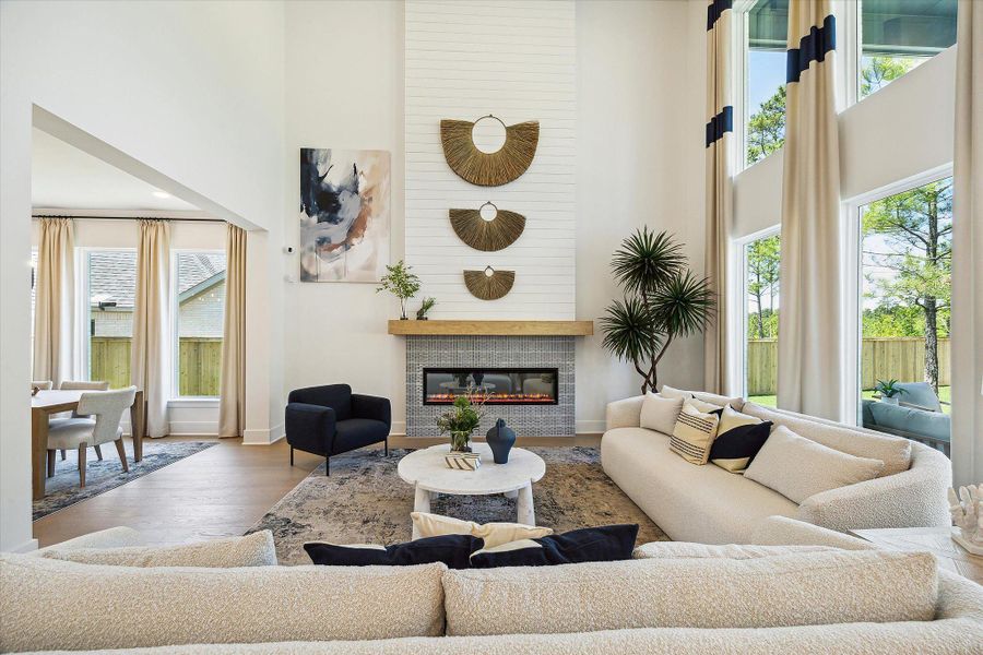 Furnished interior in a model home at Kresston - 65' in Montgomery (Image 11).