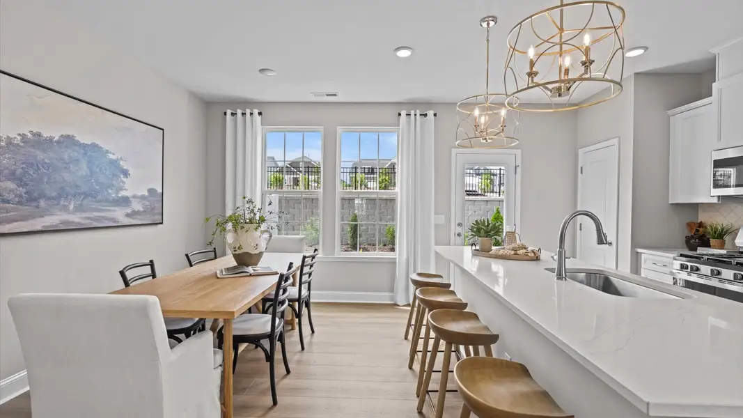 Furnished interior in a model home at Essex Townes in Franklinton (Image 13).