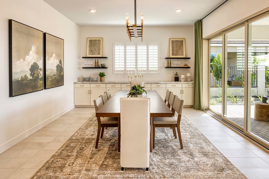 Furnished interior in a model home at Molino at Soleo in Queen Creek (Image 24).
