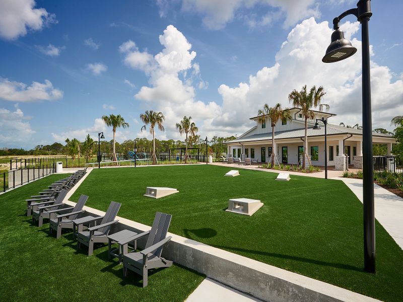 The Magnolia Bay Amenity Center Lawn.