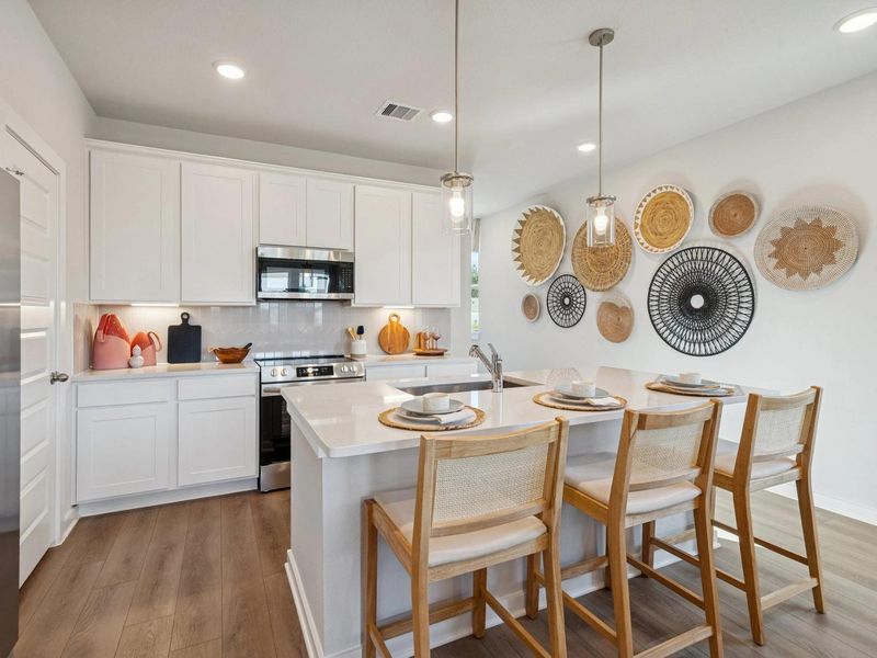 Furnished interior in a model home at Spring Branch Crossing in Conroe (Image 17).