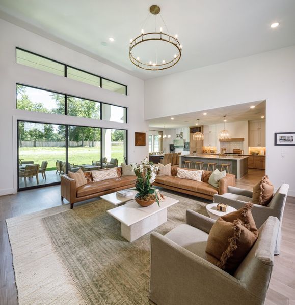 Furnished interior in a model home at Bentwood Farms in Montgomery (Image 9).