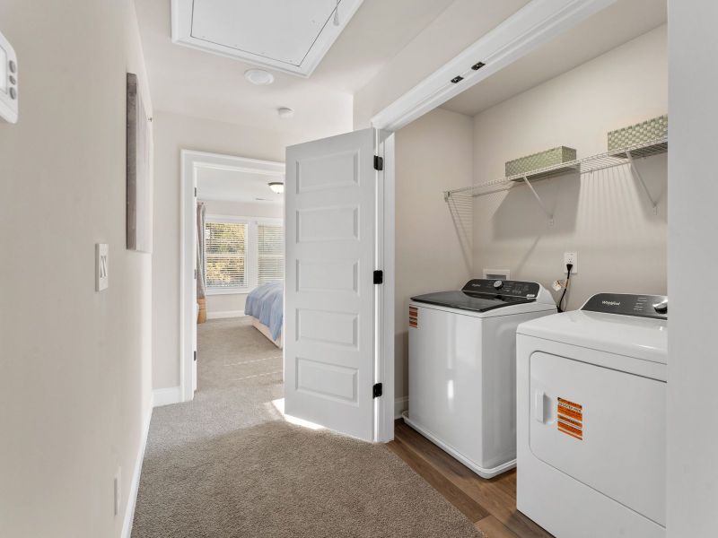 Furnished interior in a model home at Hemingway - Highland Series in Cumming (Image 29).