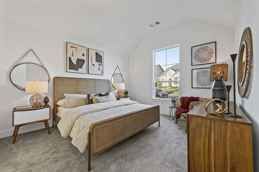 Furnished interior in a model home at Mantua Point: 40ft. lots in Van Alstyne (Image 13).