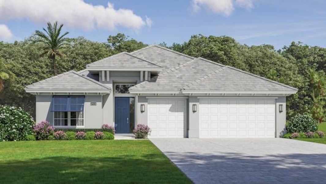 Front exterior of a home in the Raven's Landing community, located in Vero Beach, FL (Image 15).