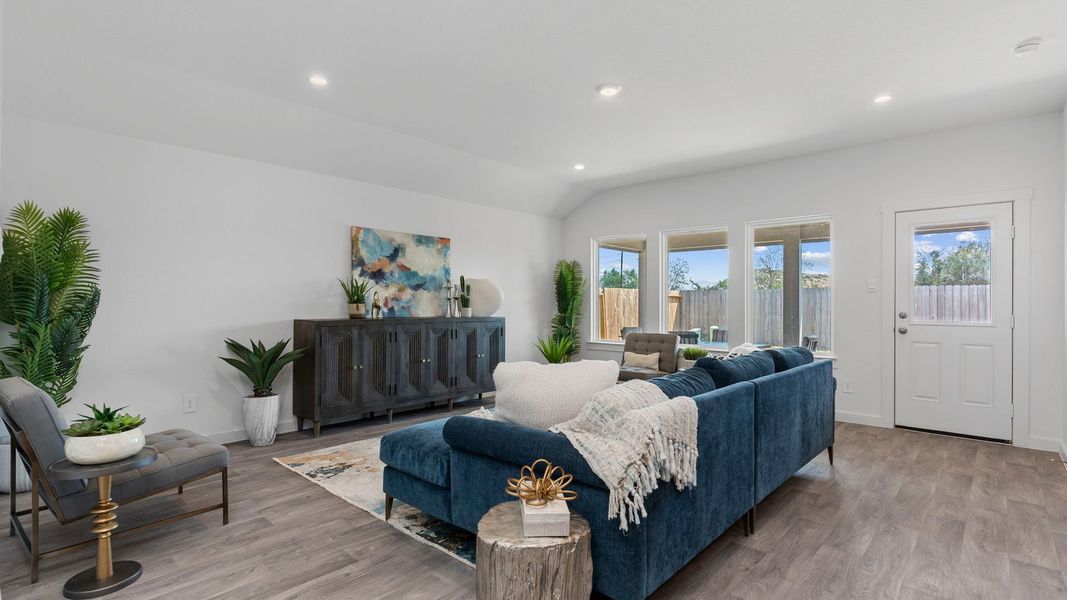 Furnished interior in a model home at August Trails in Needville (Image 18).