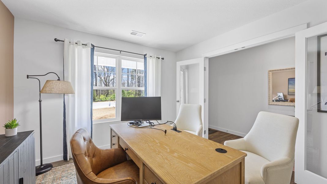 Furnished interior in a model home at Fox Hollow in Dalton (Image 7).
