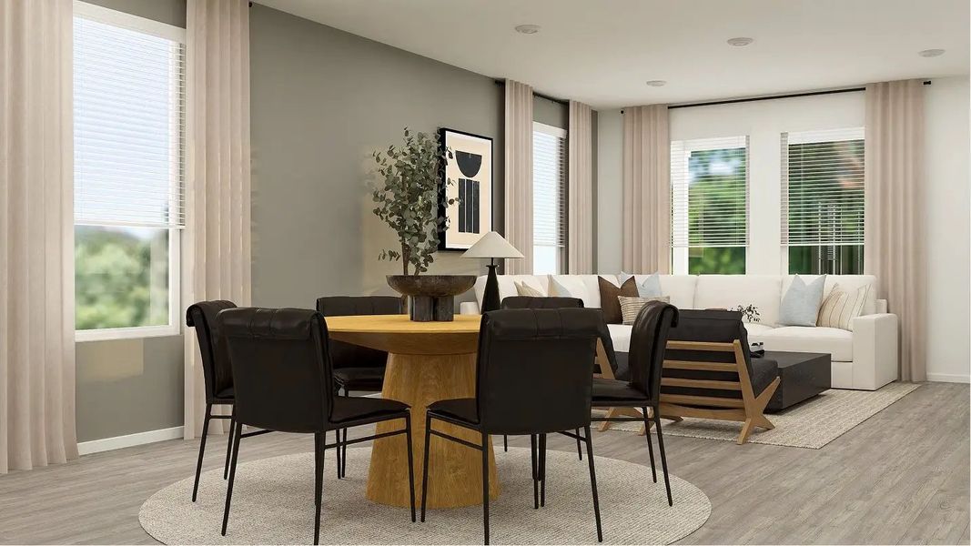 Furnished interior in a model home at Blossom Ranch: Eventide in San Antonio (Image 6).