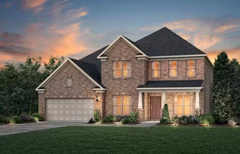 Front exterior of a home in the Woodbridge Estates community, located in McDonough, GA (Image 5).