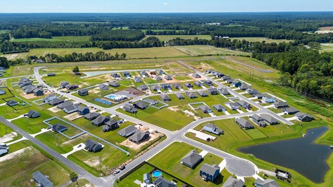 Aerial view of the Dove Crossing community in Conway, SC, showing layout and nearby surroundings (Image 11).