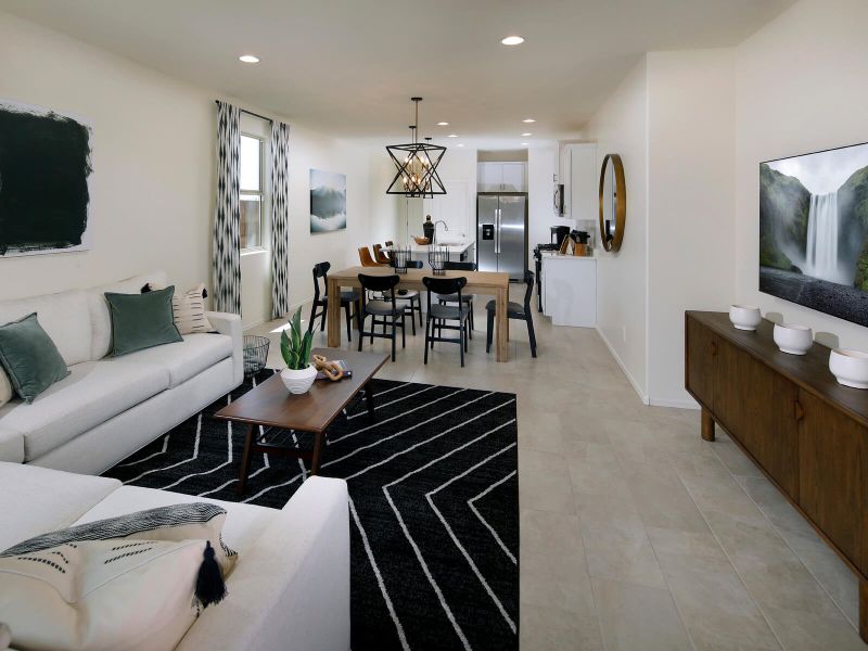 The 1320 floorplan modeled at Chaparral at Rancho Marana in Marana, AZ.