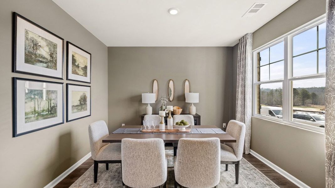 Furnished interior in a model home at Brooks Village in Dacula (Image 17).