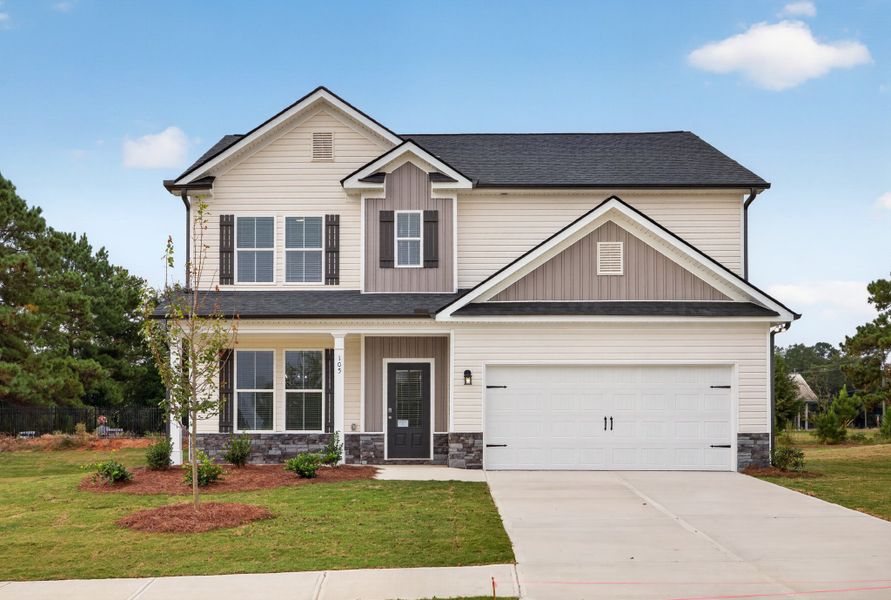 Front exterior of a home in the Robins Estates community, located in Warner Robins, GA (Image 14). Front exterior of a home in the Robins Estates community, located in Warner Robins, GA (Image 14).