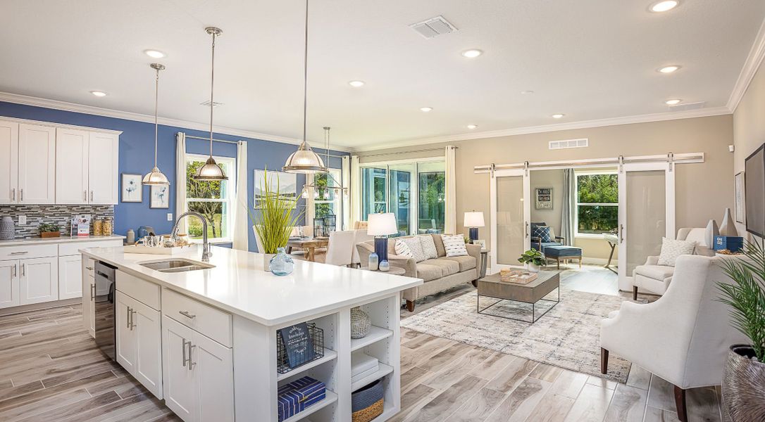 Furnished interior in a model home at Egrets Landing in Merritt Island (Image 9).