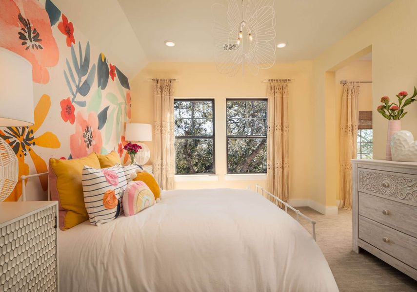 Furnished interior in a model home at Parmer Ranch in Georgetown (Image 22).