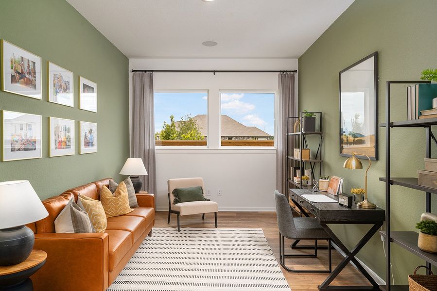 Furnished interior in a model home at Escondido 60' Homesites in Magnolia (Image 8).