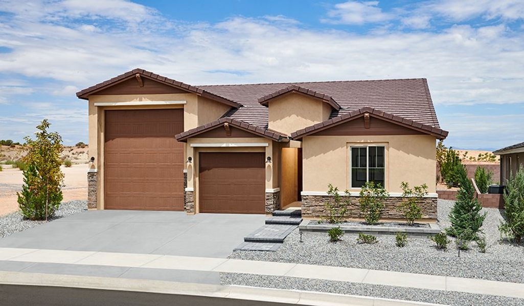 Front exterior of a home in the Parkside at Gladden Farms community, located in Marana, AZ (Image 10). Front exterior of a home in the Parkside at Gladden Farms community, located in Marana, AZ (Image 10).
