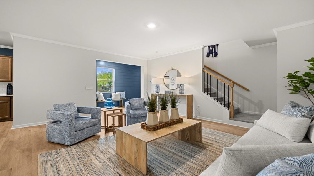 Furnished interior in a model home at Falcon Landing Townhomes in Gainesville (Image 26).