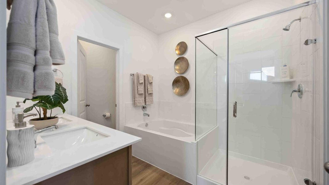 Furnished interior in a model home at Pinehaven in Houston (Image 8).