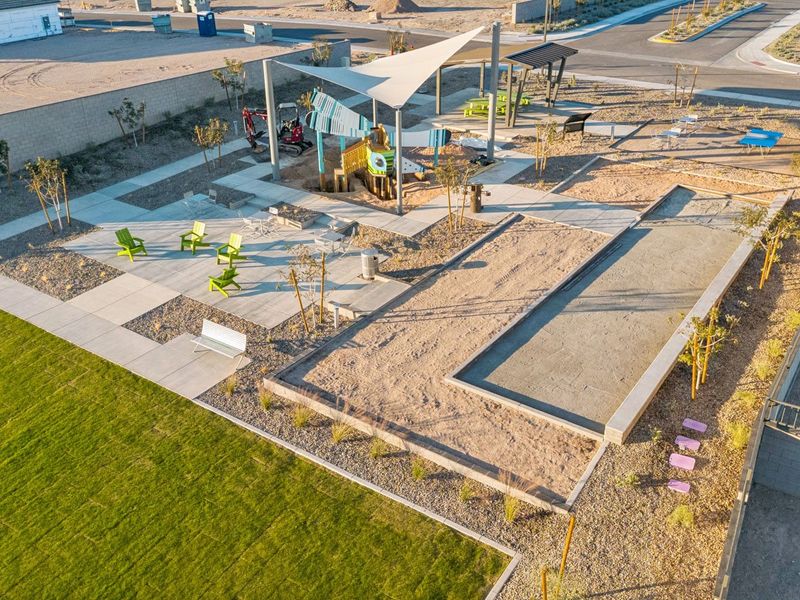 A model of a park. A model of a park.