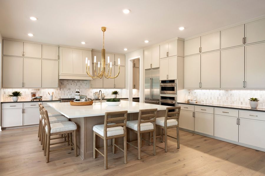 Furnished interior in a model home at Estates Collection - Freedom at Anthem in Kyle (Image 7).